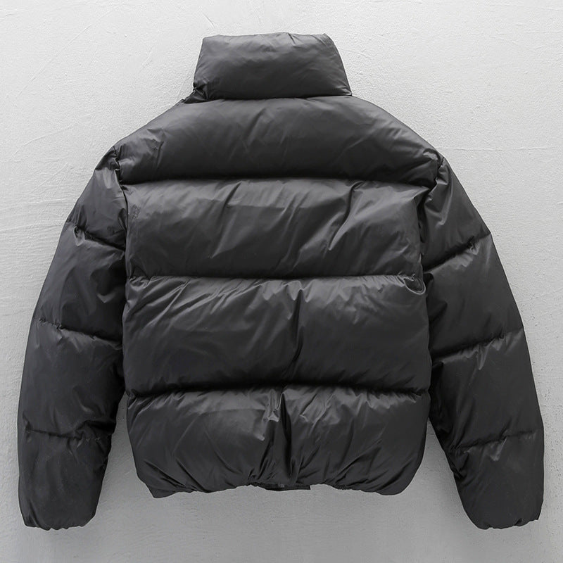 BLACK STAND-UP COLLAR DOWN JACKET FOR MEN