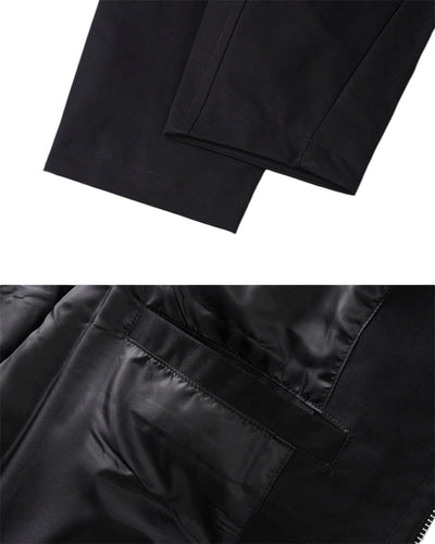 CROPPED BLACK ZIP JACKET
