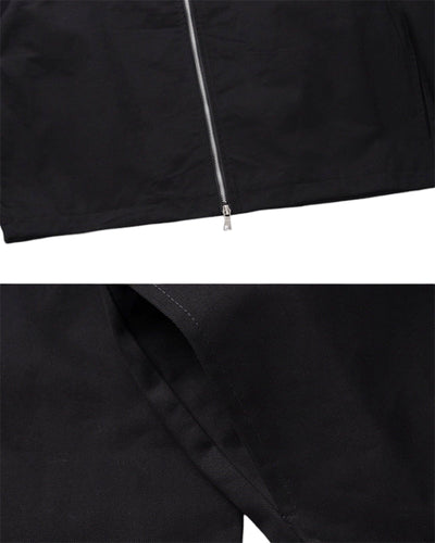 CROPPED BLACK ZIP JACKET