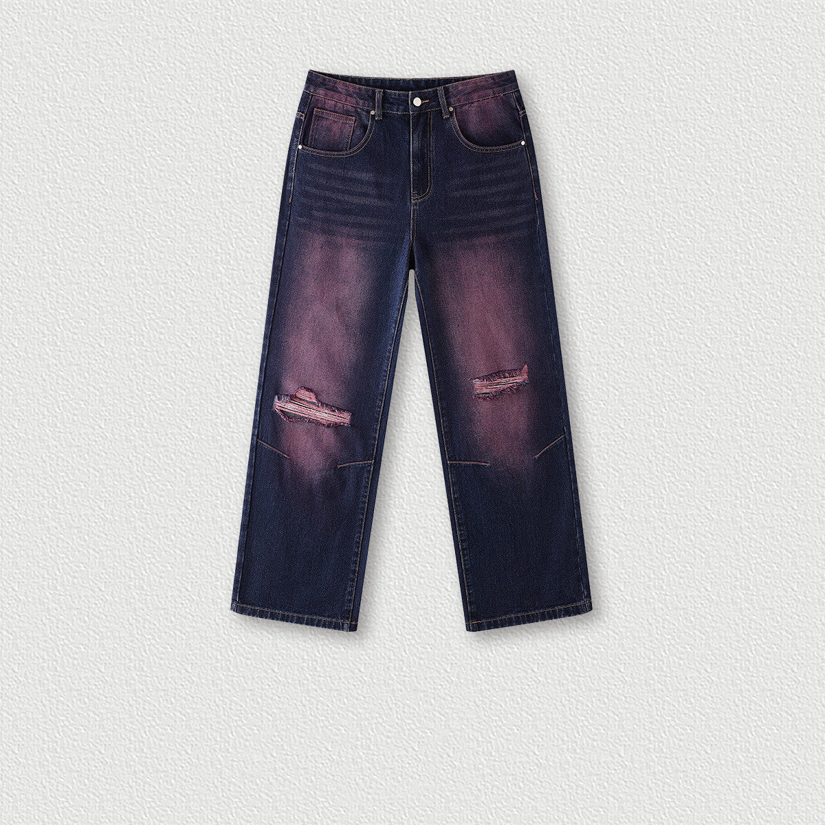 Men's Washed Monkey Gradient Ripped Jeans